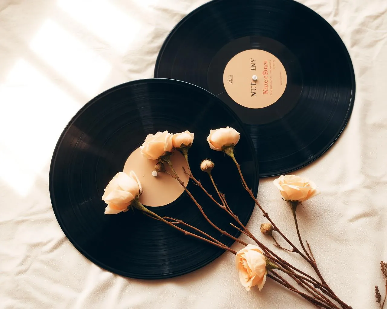 Vinyl mit Rosen