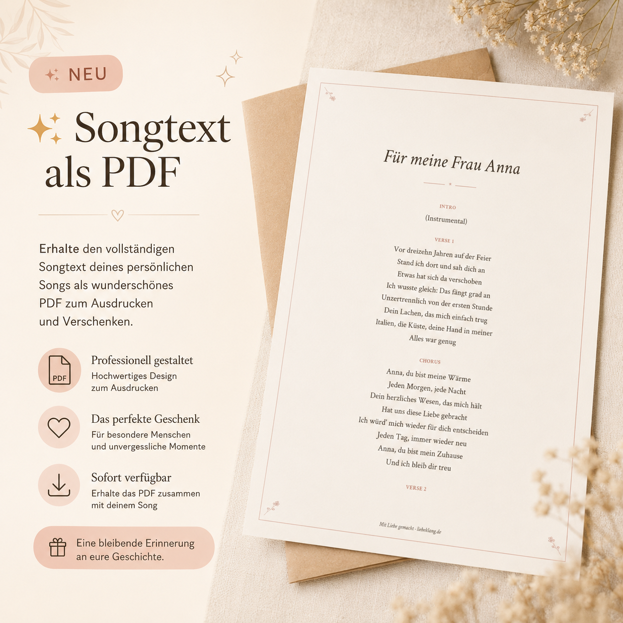 ✨ Songtext als PDF